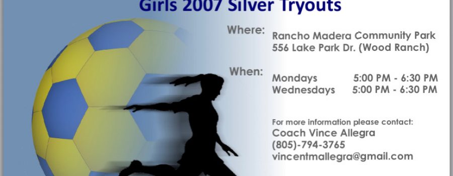 Girls 2007 Silver Tryouts