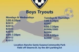 Boys Open Try-Outs